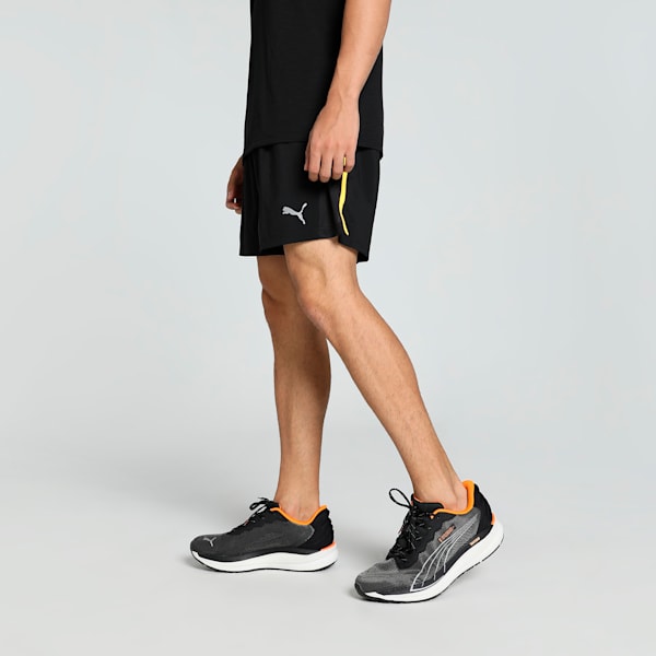 RUN FAVORITE VELOCITY Men's 5" Shorts, PUMA Black-Sun Stream, extralarge-IND